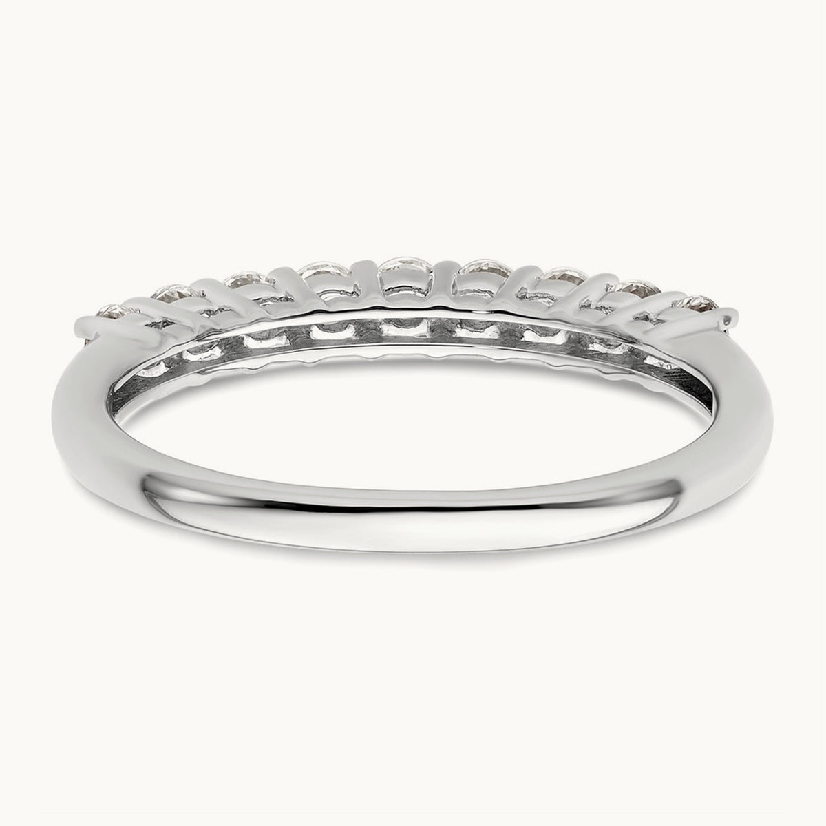 9-Stone Diamond Band, 14K White Gold