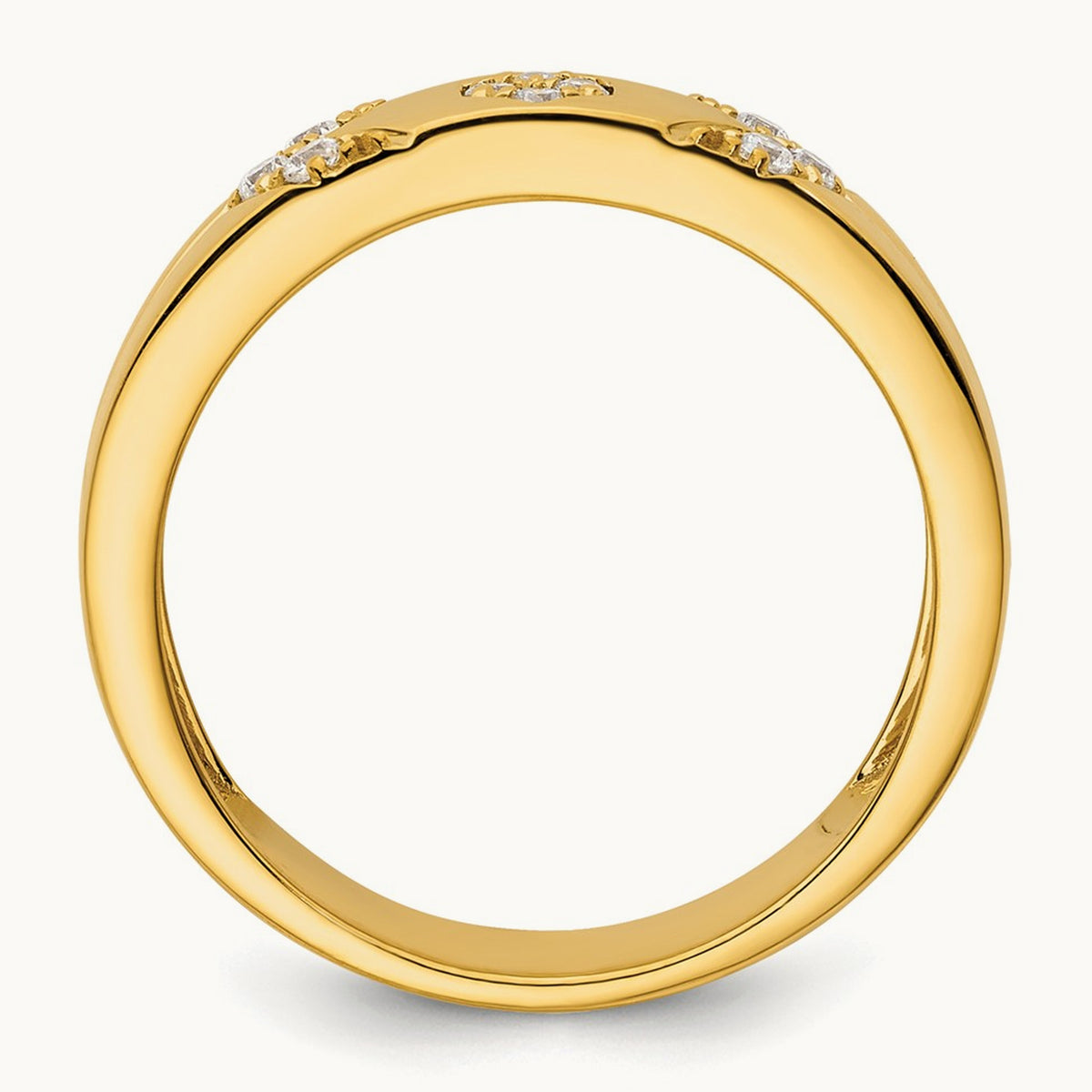 Hexagon Diamond Womens Complete Wedding Band, 14K