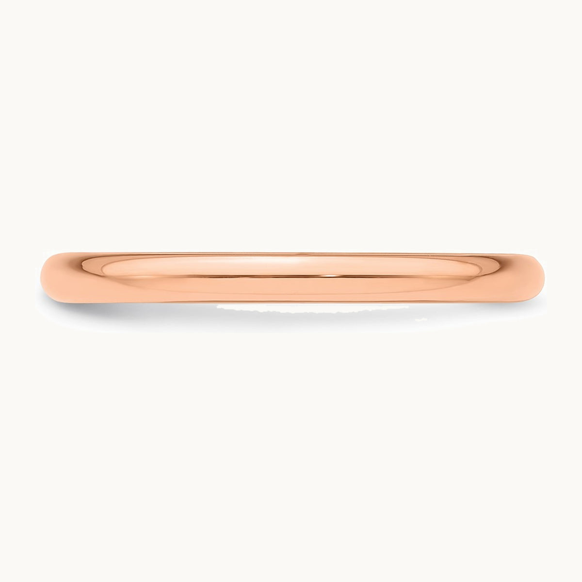 Half-Round Wedding Band — 14K Rose Gold