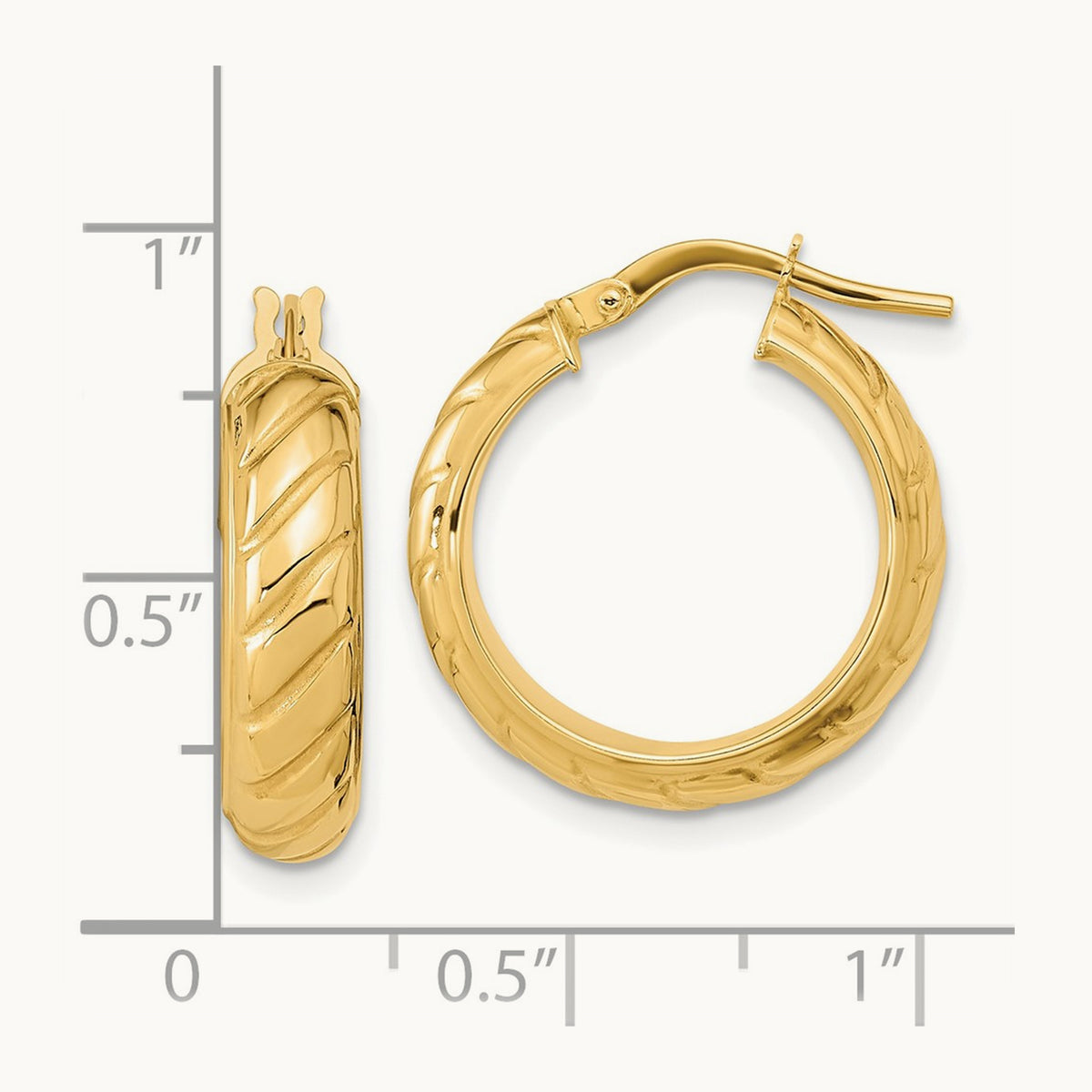 Polished Fancy Hoops — 20.5mm