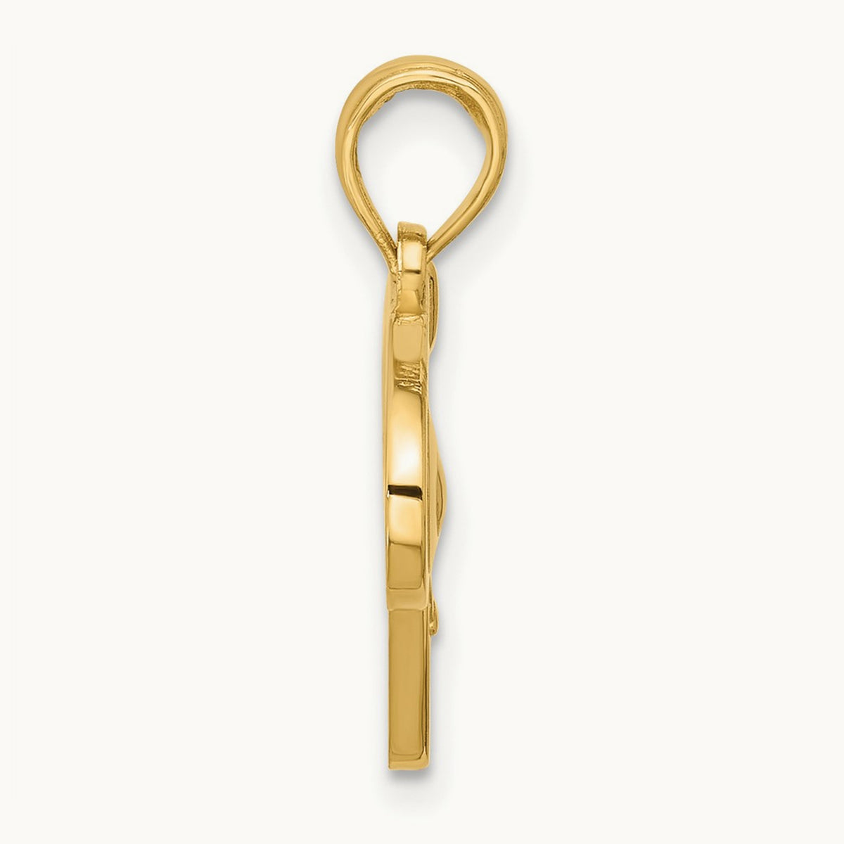 Polished Blow Dryer and Curl Brush Pendant, 14K