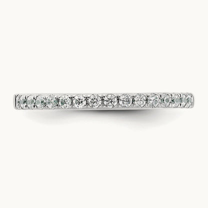 Diamond Wedding Band, 0.25 ct tw, 14K Gold — 14K White Gold