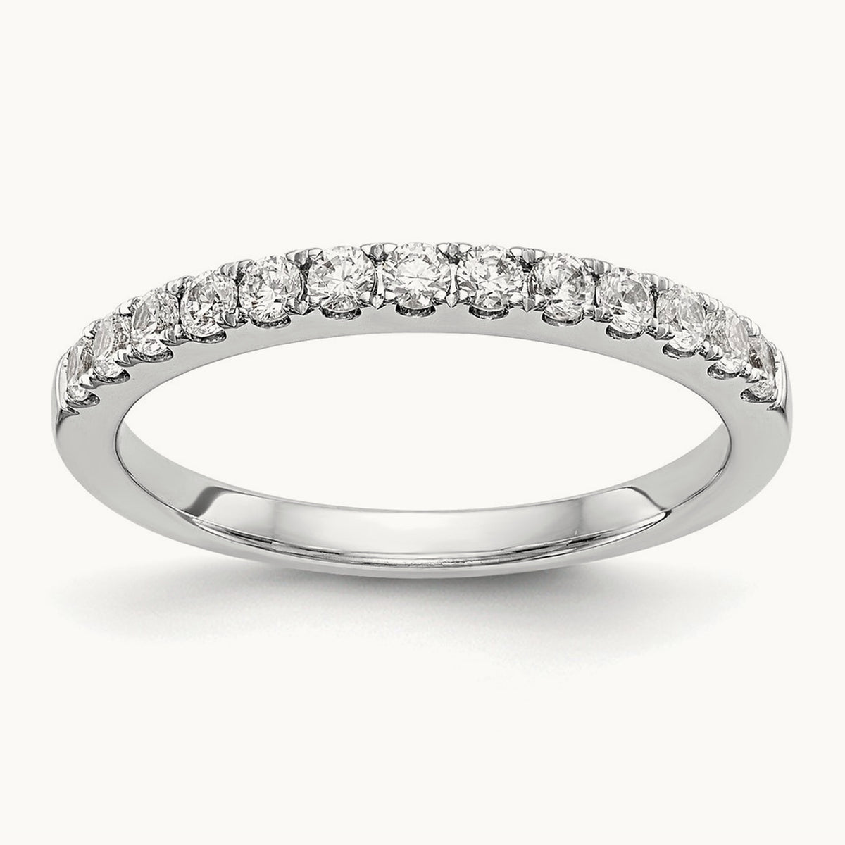 Diamond Wedding Band, 14K White Gold