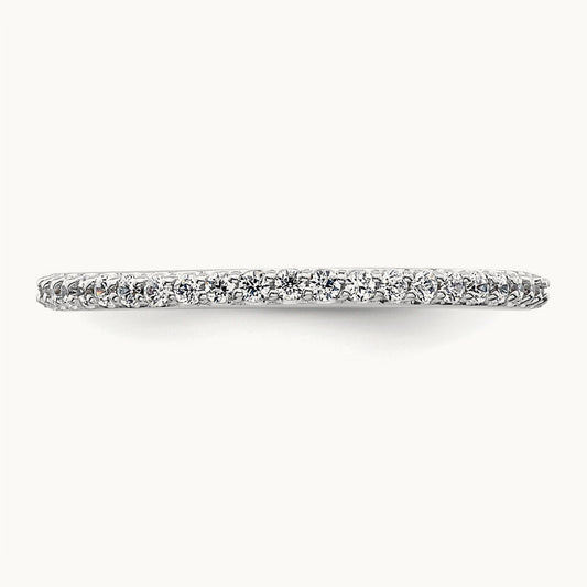 Diamond Wedding Band, 14K White Gold