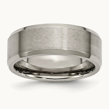 Brushed and Polished Beveled Edge Band — photo set