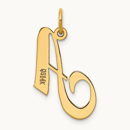 Medium Fancy Script Initial Charm