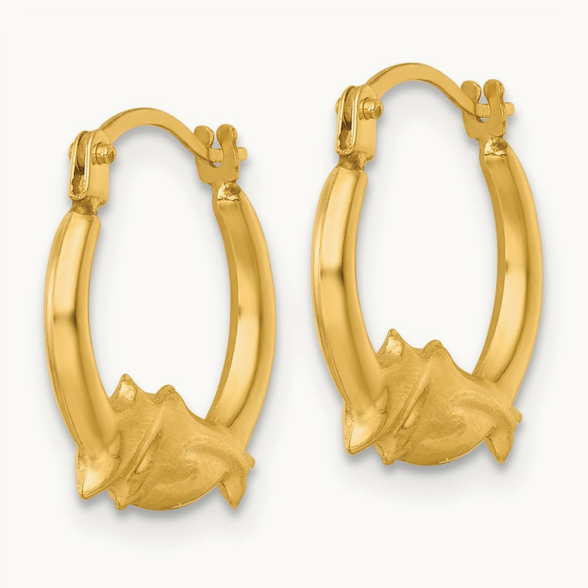 Polished Dolphins Hoop Earrings — photo set