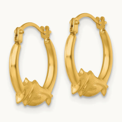 Polished Dolphins Hoop Earrings — photo set