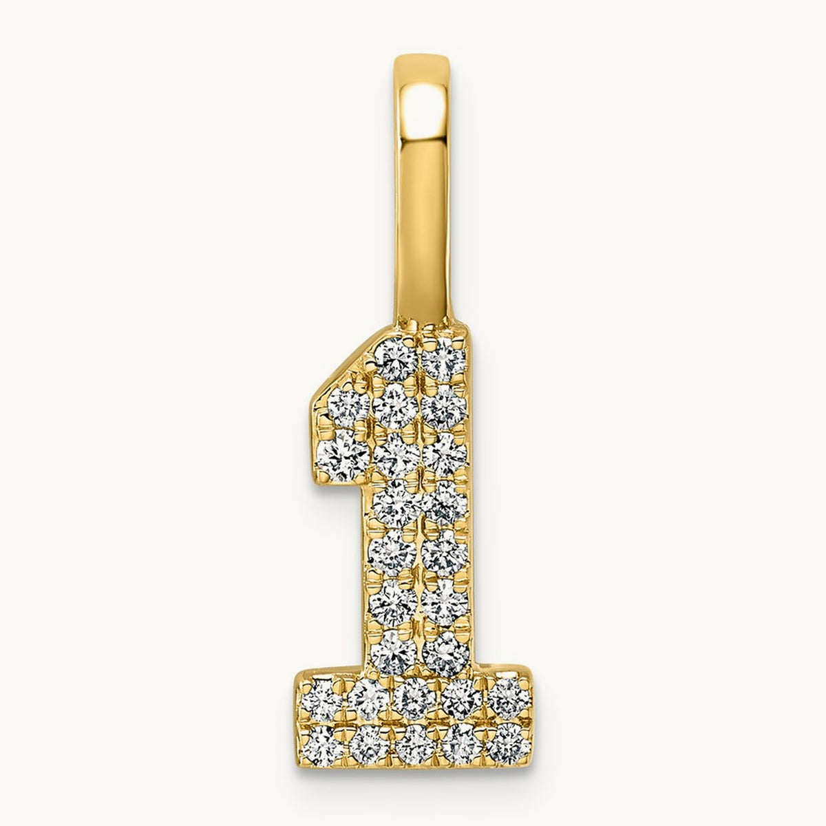 Number 1 Pendant, 0.50 ct tw Lab-Grown Diamond