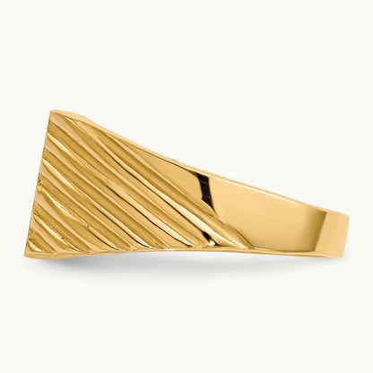 9.0x9. Closed Back Signet Ring, 0mm, 14K