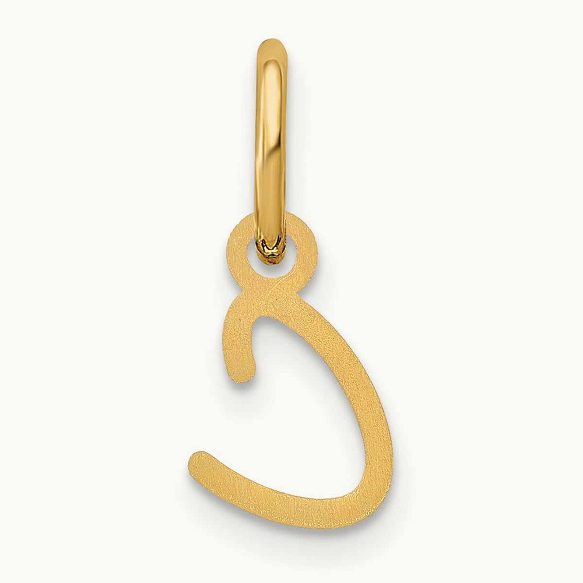 Upper case Initial Charm — 14K Yellow Gold, C