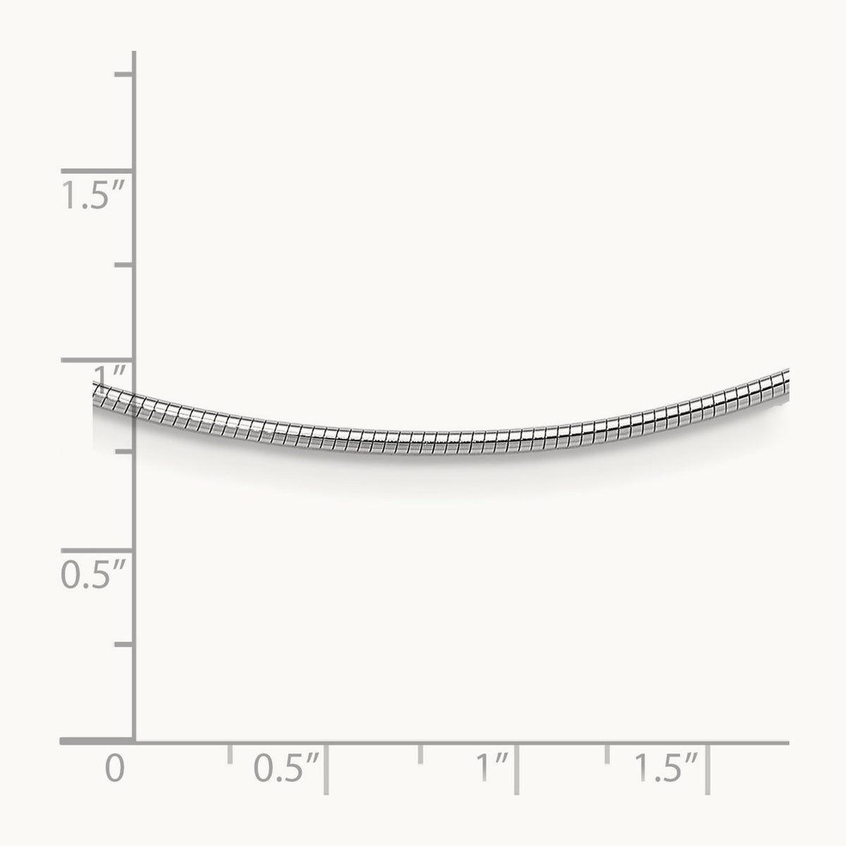 Round Omega — 14K White Gold