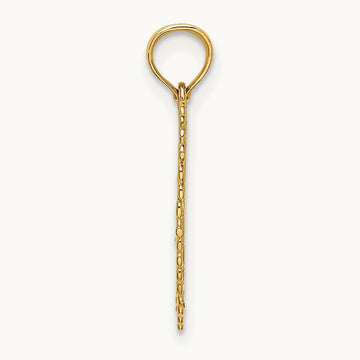 Polished DADDYS LITTLE GIRL Textured Heart Charm, 14K Gold