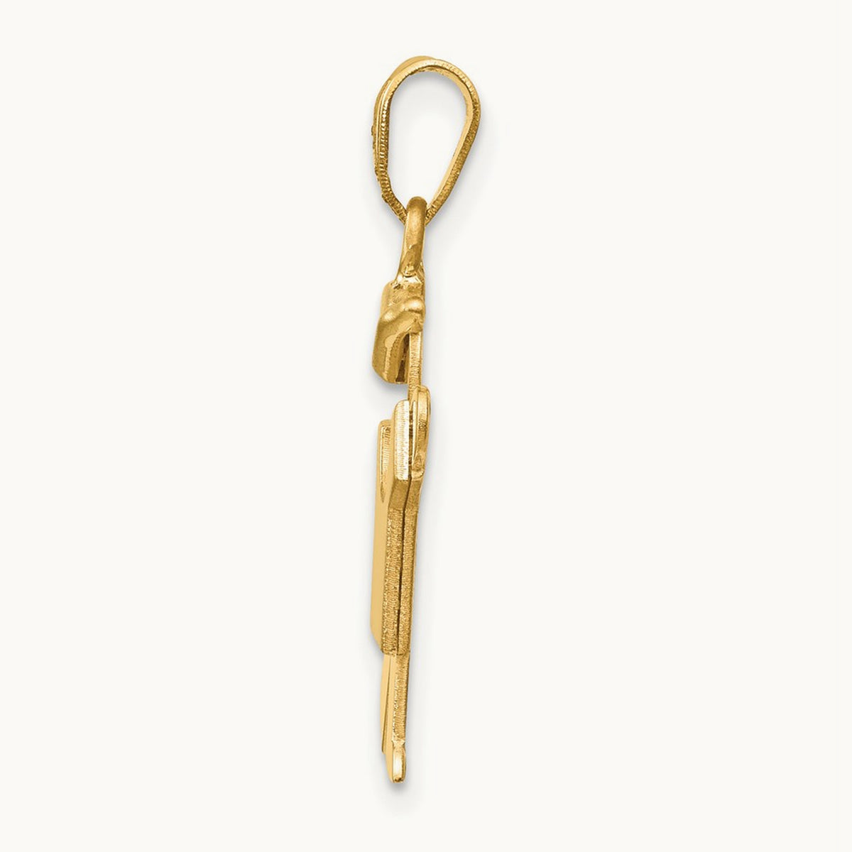 Solid Engravable Boy with Hat on Left Charm — 25mm
