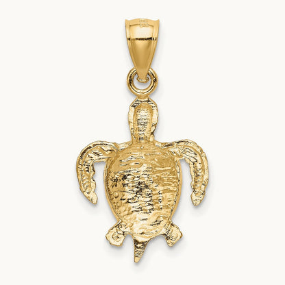 Turtle Pendant, 14K