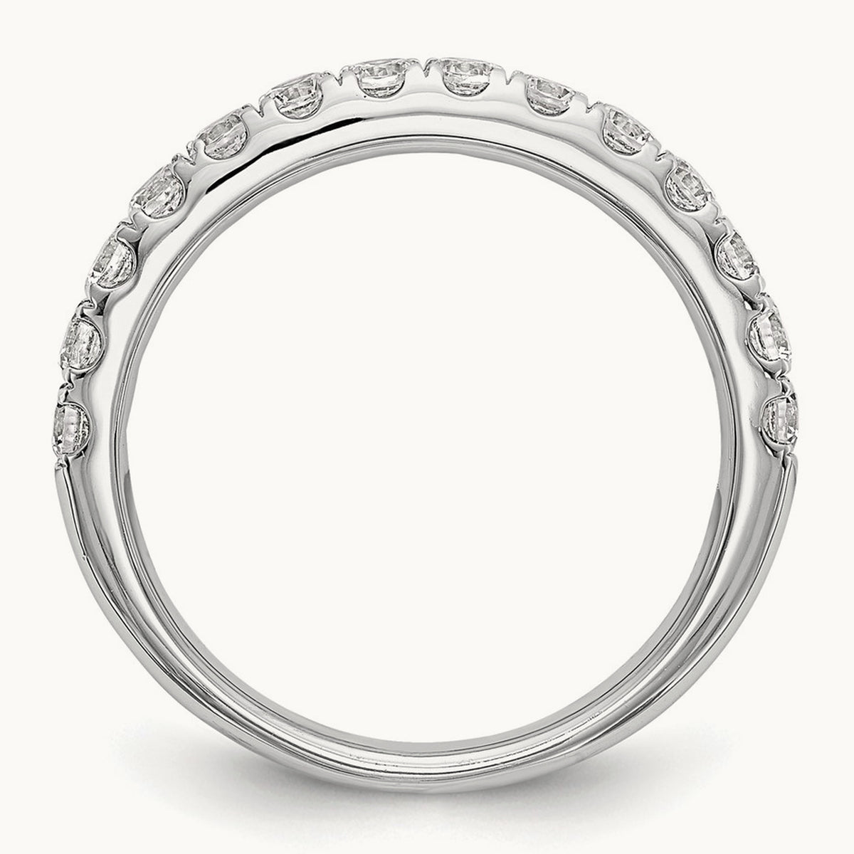 Wedding Band, 0.50-0.75 ct tw Lab-Grown Diamond — 3/4 ct, VS/SI (Great), 14K White Gold