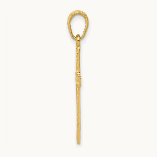 Latin Cross Pendant — 14K Yellow Gold