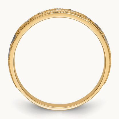 AA Quality Trio Ladies Complete Wedding Band, 14K