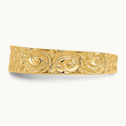 Flower/Scroll Toe Ring, 14K