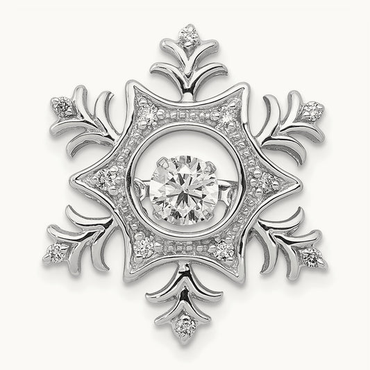 Vibrant Snowflake Chain Slide, 0.50 ct tw Lab-Grown Diamond