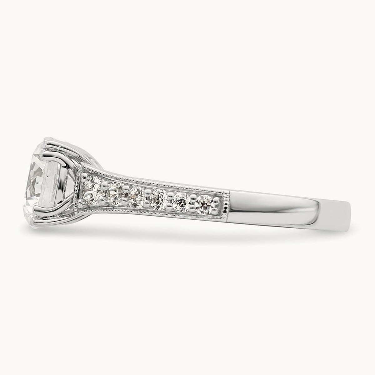 1 1/2ct Round Semi-Mount Engagement Dia Ring, 14K White Gold