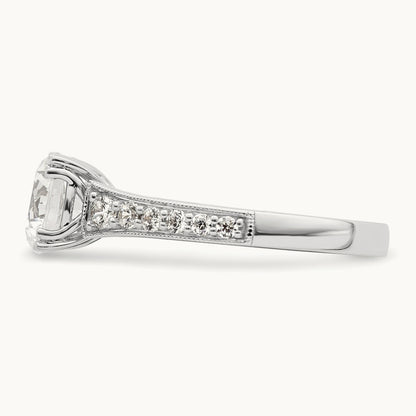 1 1/2ct Round Semi-Mount Engagement Dia Ring, 14K White Gold