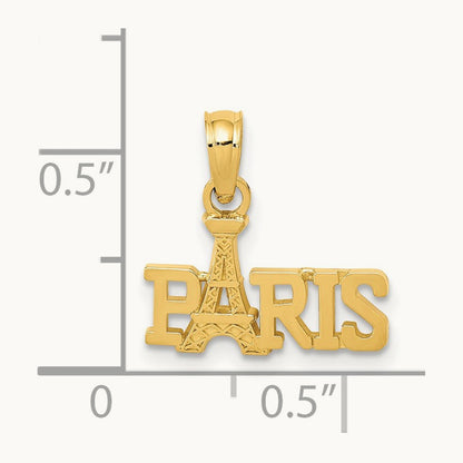 PARIS With Eiffel Tower Pendant, 14K