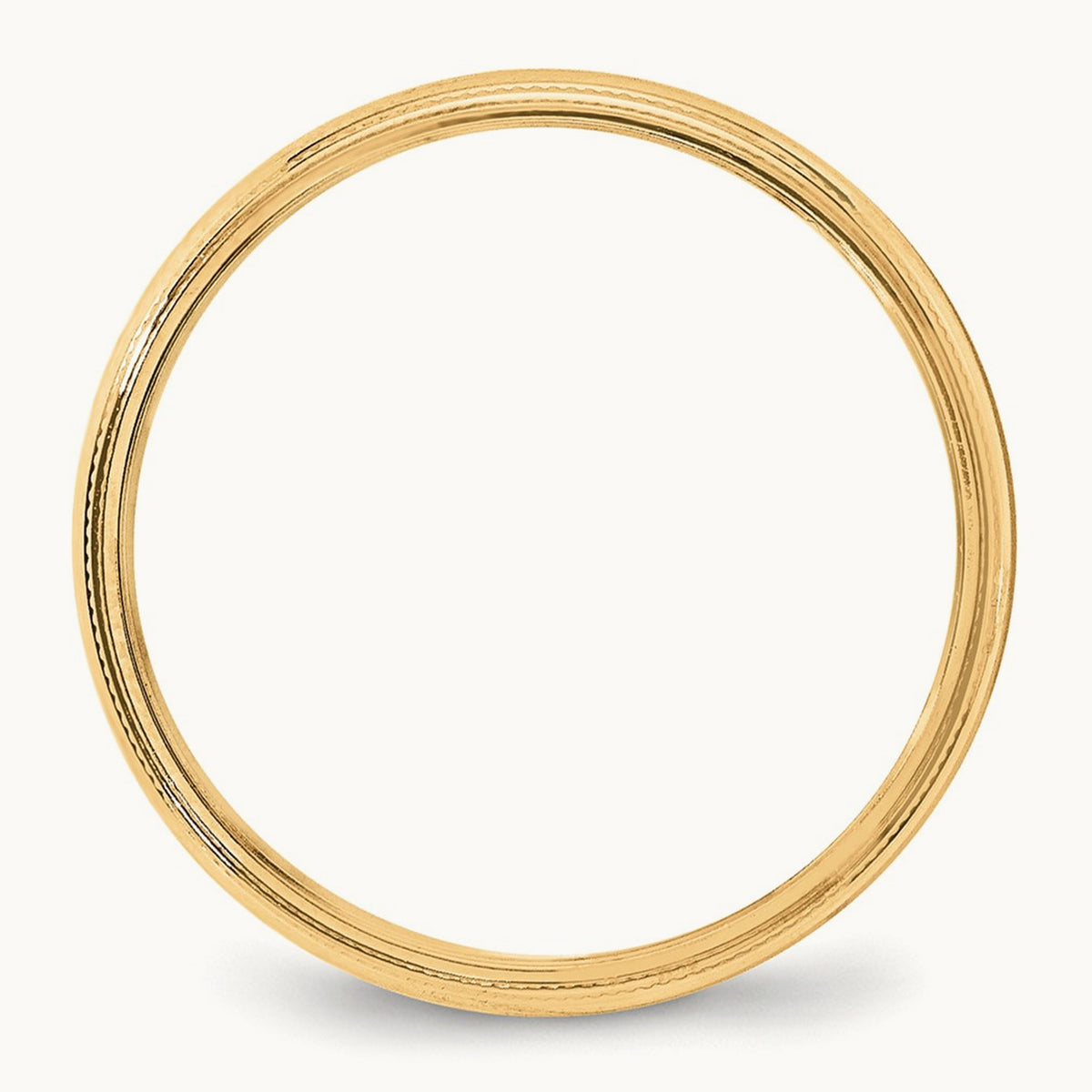 Milgrain Half Round Band, 4mm, 10K Yellow Gold