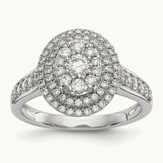 Cluster Engagement Ring, 1.00 ct tw