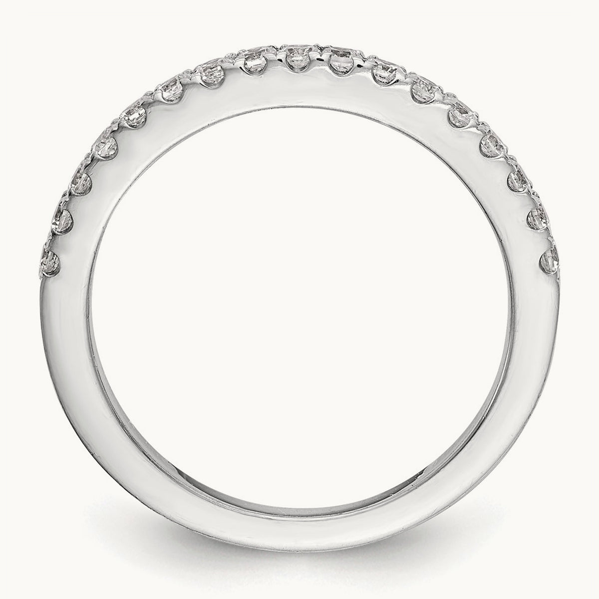 Diamond Wedding Band, 14K White Gold