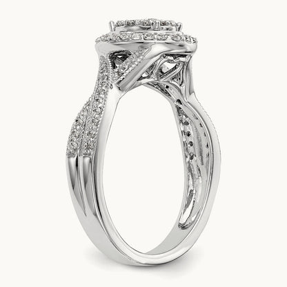 Cluster Engagement Ring, 0.50 ct tw