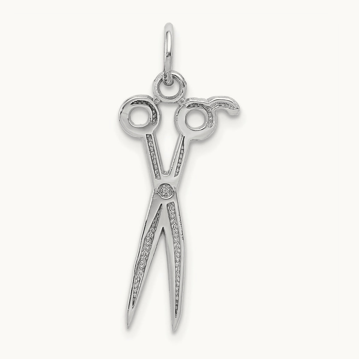Scissors Charm, 14K White Gold
