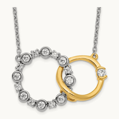 Circle Interlock Necklace, 0.50 ct tw Lab-Grown Diamond