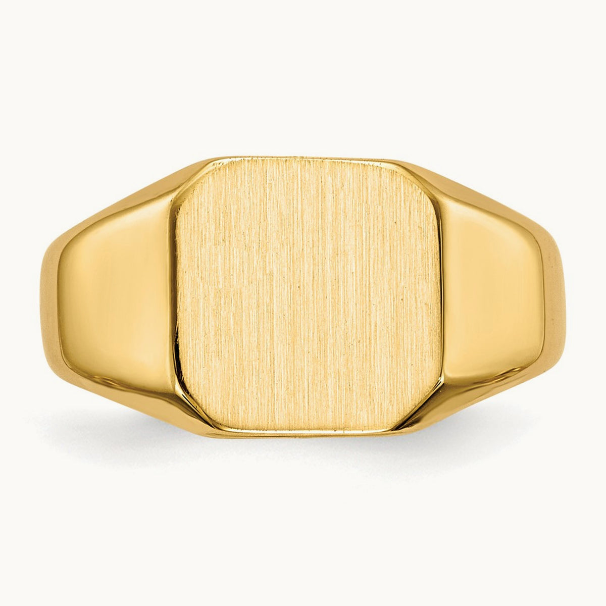 9.5x9. Closed Back Signet Ring, 5mm, 14K