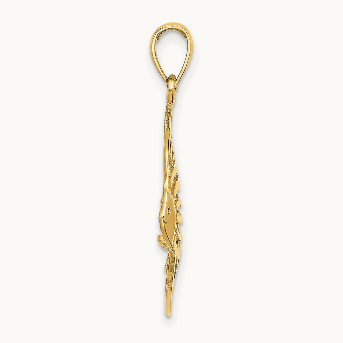 Cut-Out Angelfish Charm — 14K Yellow Gold, 23.4mm