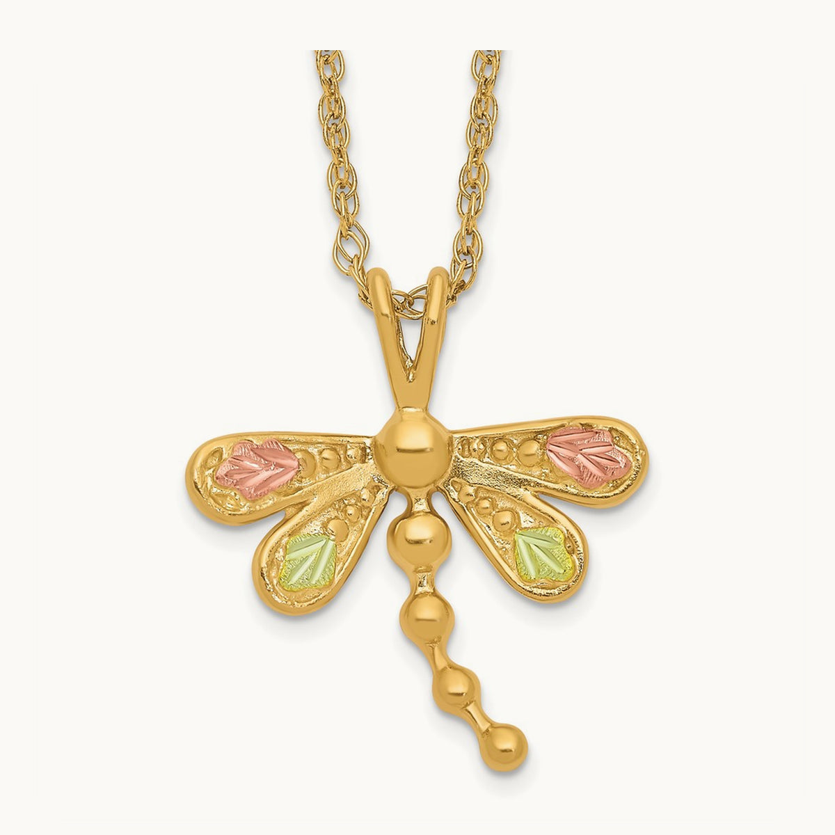 Black Hills Gold Dragonfly Necklace