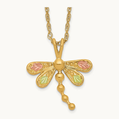 Black Hills Gold Dragonfly Necklace