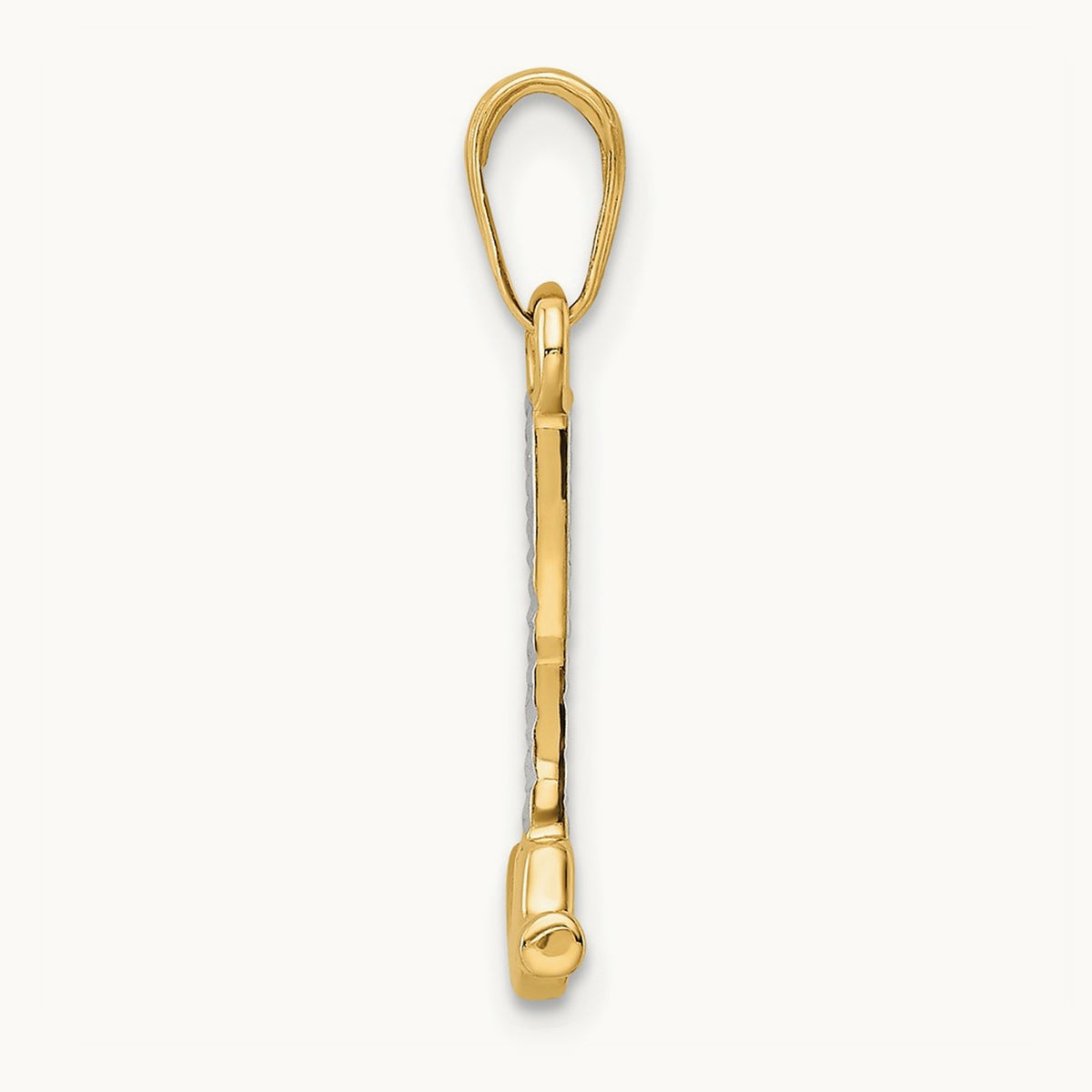 D/C Hammer Pendant, 14K with White Rhodium