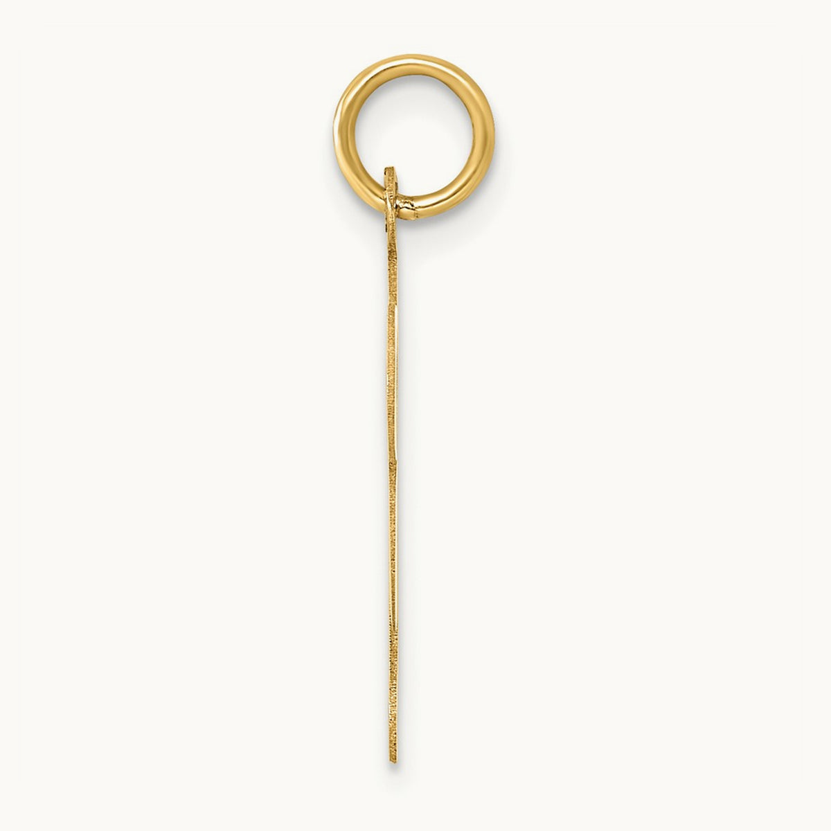 Large Fancy Script Initial Charm — 14K Yellow Gold, G