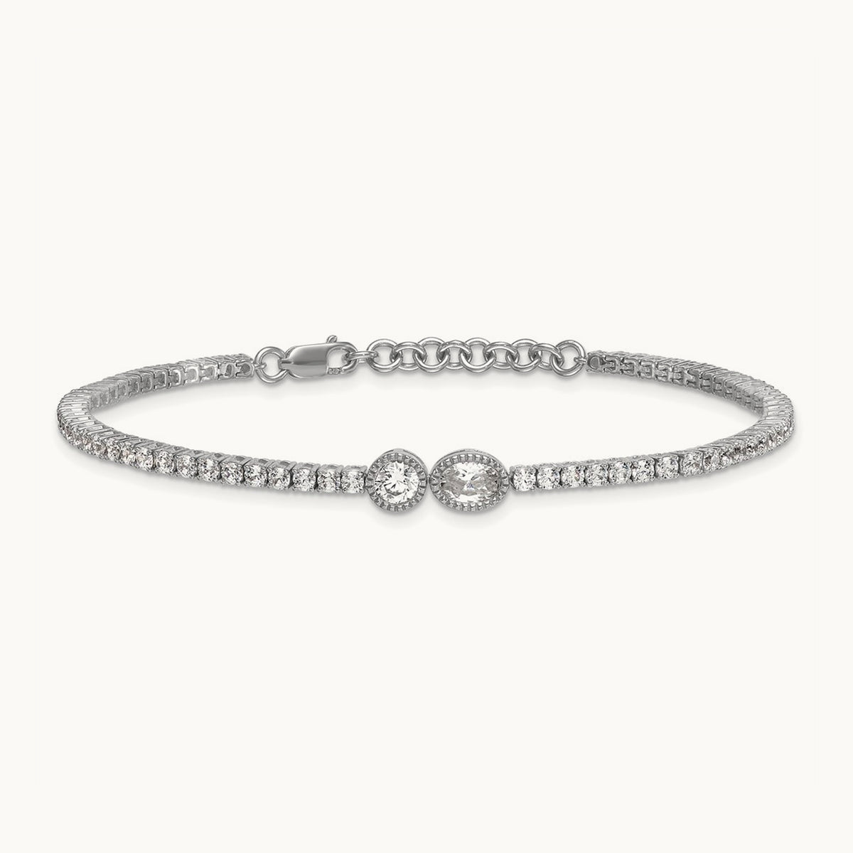 With Ext. Tennis Bracelet, 3.00 ct tw Lab-Grown Diamond