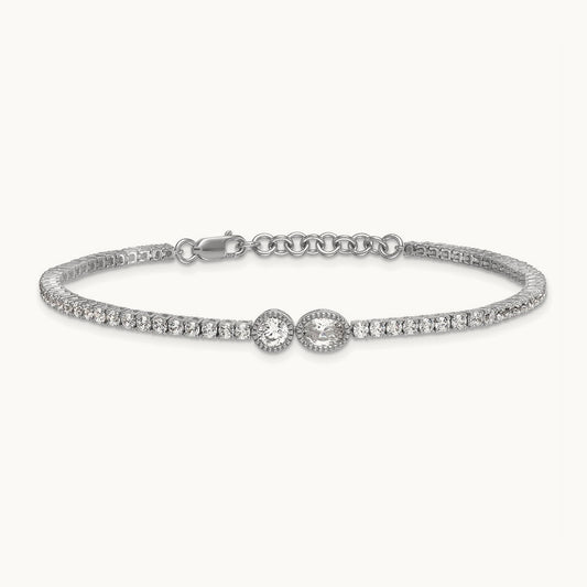 With Ext. Tennis Bracelet, 3.00 ct tw Lab-Grown Diamond