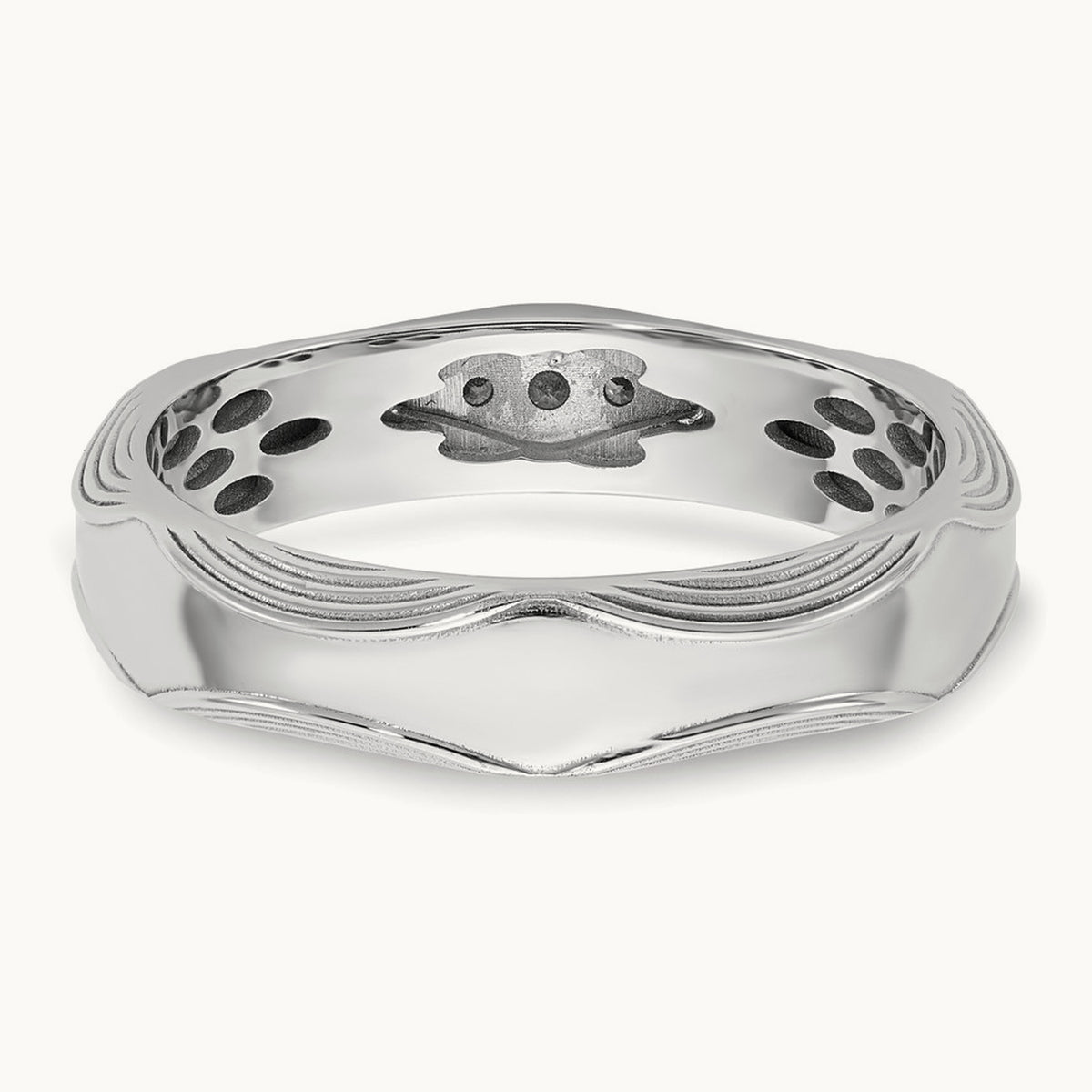 14ktt IB Goodman Mens Complete 3-Stone 1/15ct Diamond Ring