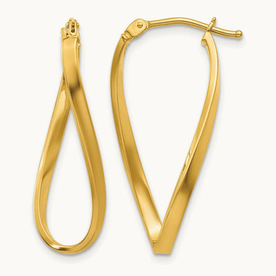 Small Twisted Earrings — 14K Yellow Gold