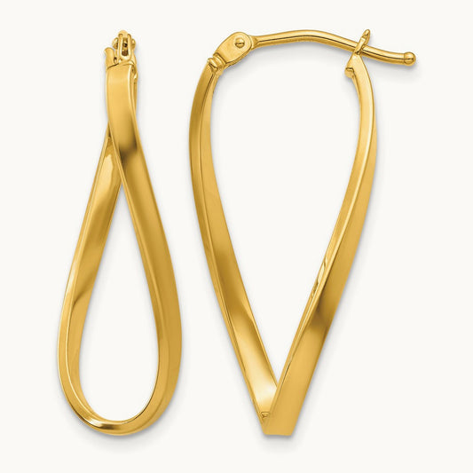 Small Twisted Earrings — 14K Yellow Gold