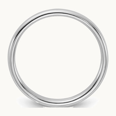 Sterling Silver Rhodium-plated 2mm Half-Round Band
