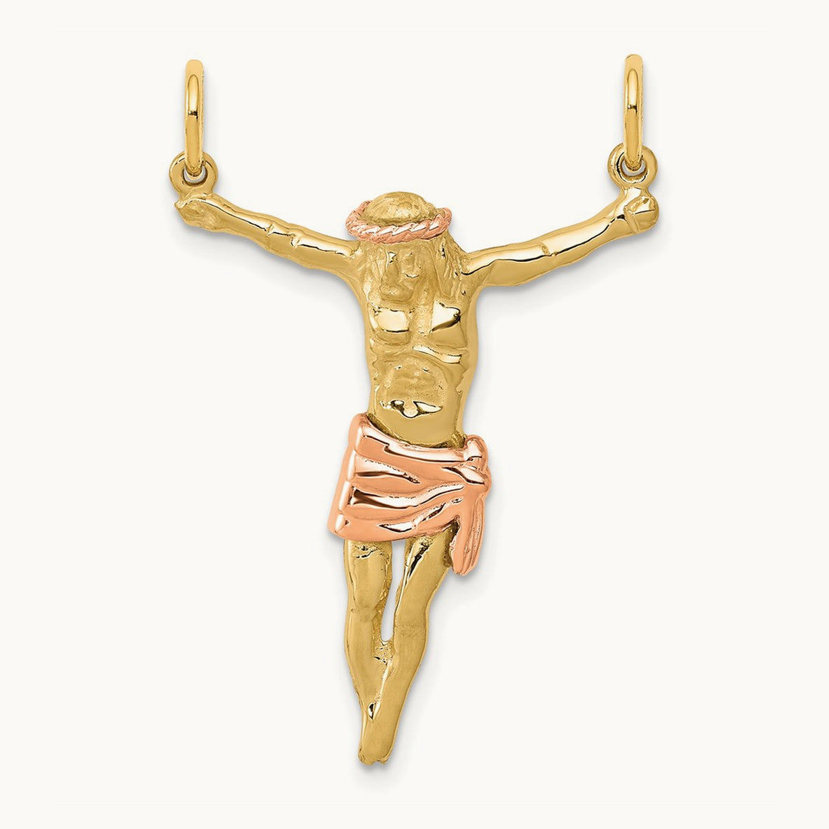 Corpus Pendant, 14K Two-tone Rose