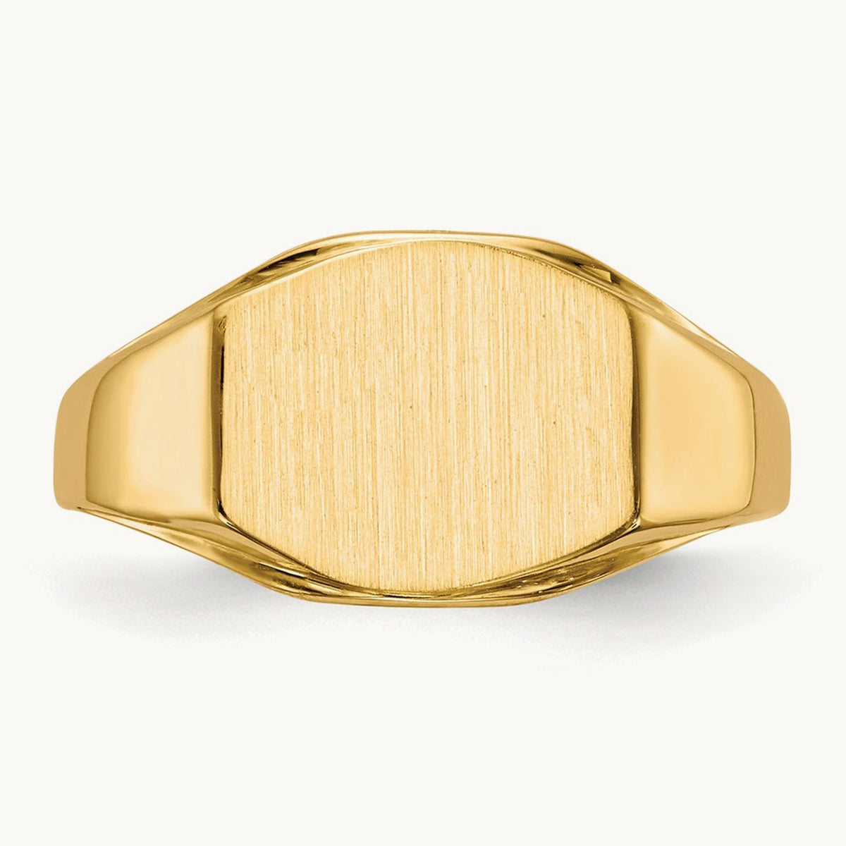 11.5x8. Open Back Signet Ring, 5mm, 14K