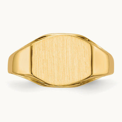 11.5x8. Open Back Signet Ring, 5mm, 14K