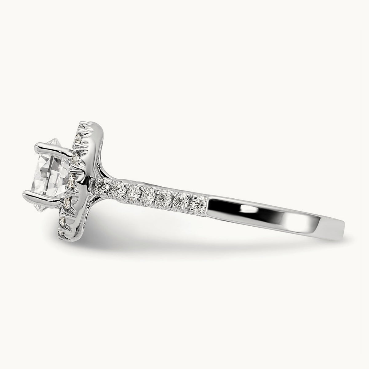 Semi-Mount Engagement Ring, 0.25-0.50 ct tw Lab-Grown Diamond — 1/2 ct (holds 1 1/2 ct center) · VS/SI (Great), 14K White Gold, 7