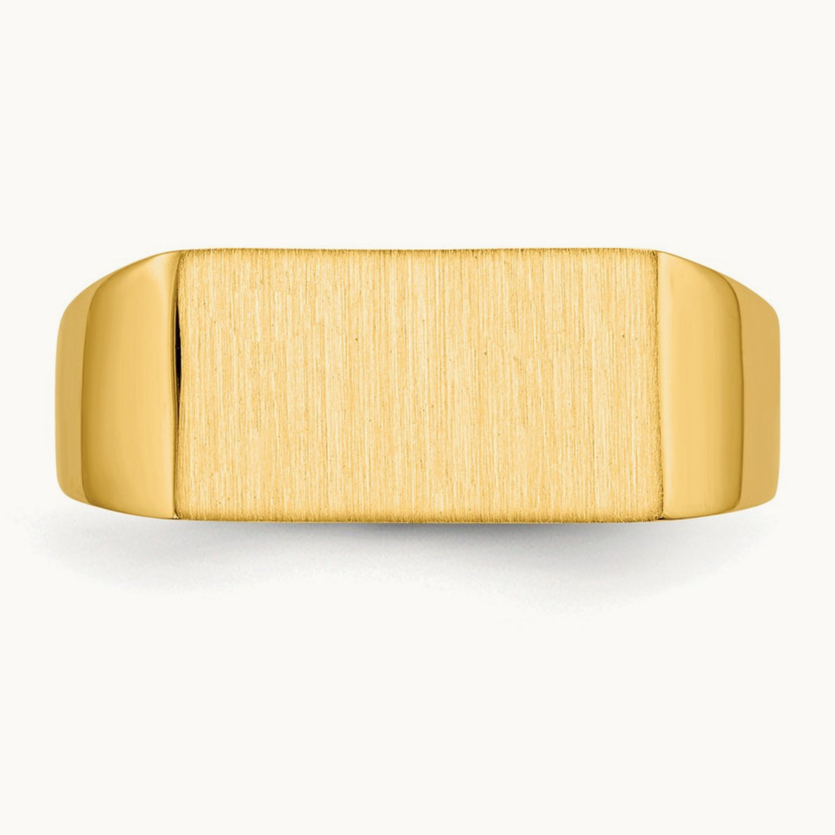 13.0x7. Closed Back Signet Ring, 0mm, 14K